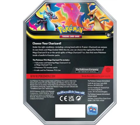 Pokémon: Mega Evolution - Ascended Heroes EX Tin: Mega Charizard X