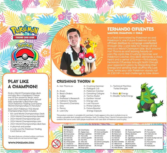 Pokemon World Championship Deck 2024 - Fernando Cifuentes - Crushing Thorn