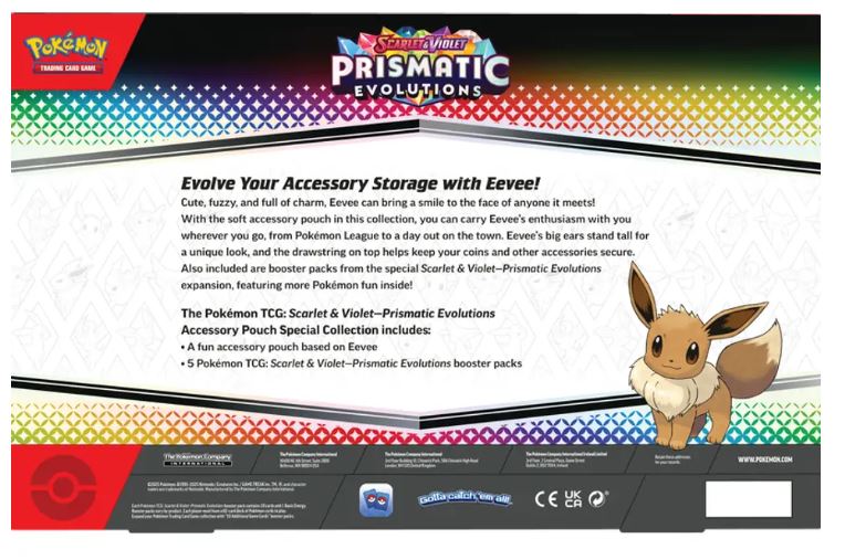 Pokémon Scarlet & Violet Prismatic Evolutions Accessory Pouch Special Collection