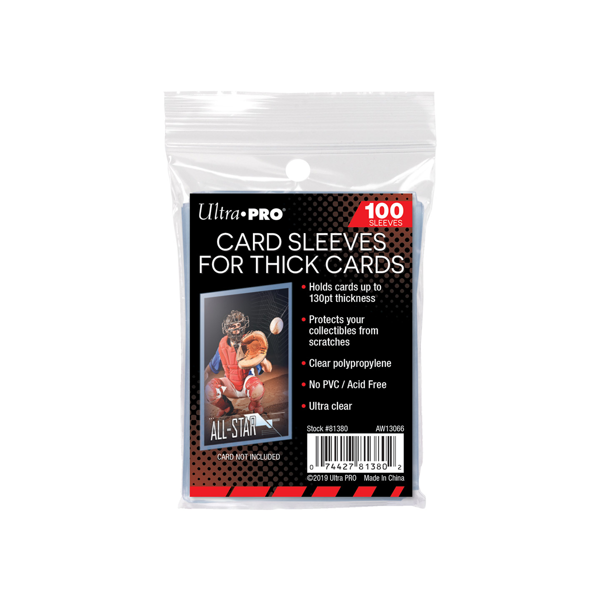 Ultra PRO 2-1/2" x 3-1/2" kaarthoesjes voor dikke kaarten