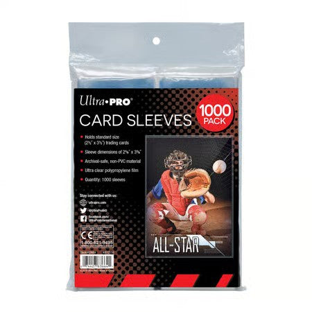 Ultra Pro - 63,5 x 88mm Clear Card Sleeves for Standard Size Trading Cards 1000x