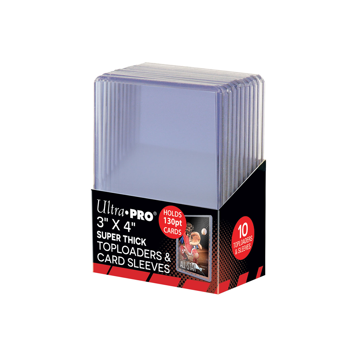 Ultra PRO 3" x 4" superdikke 130PT toploader met dikke penny sleeves (10 stuks)